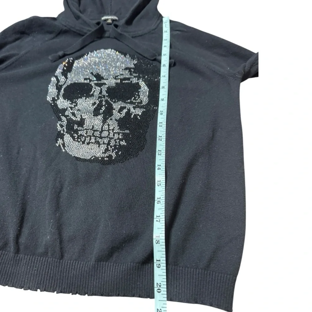 Minnie Rose Embellished Skull Hooded Sweater size XS